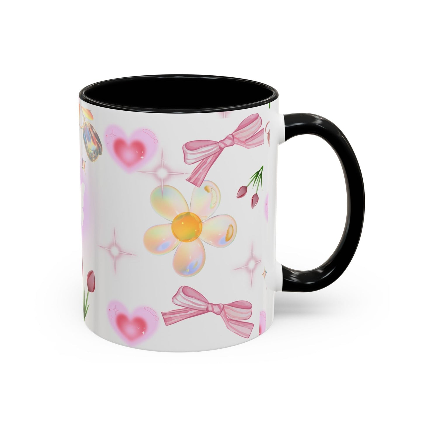 Whimsical Floral Coffee Mug with Butterfly, Cute Gift for Friends, Perfect for Birthdays, Inspirational Drinkware, Home Decor, Daily Use Printify