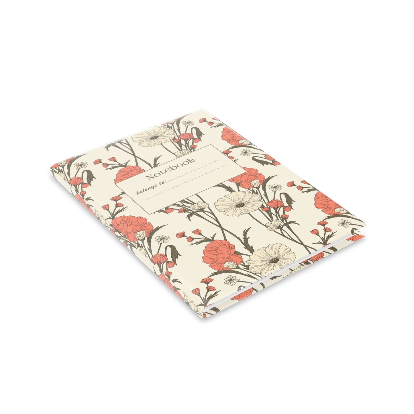Floral Hardcover Notebook Printify