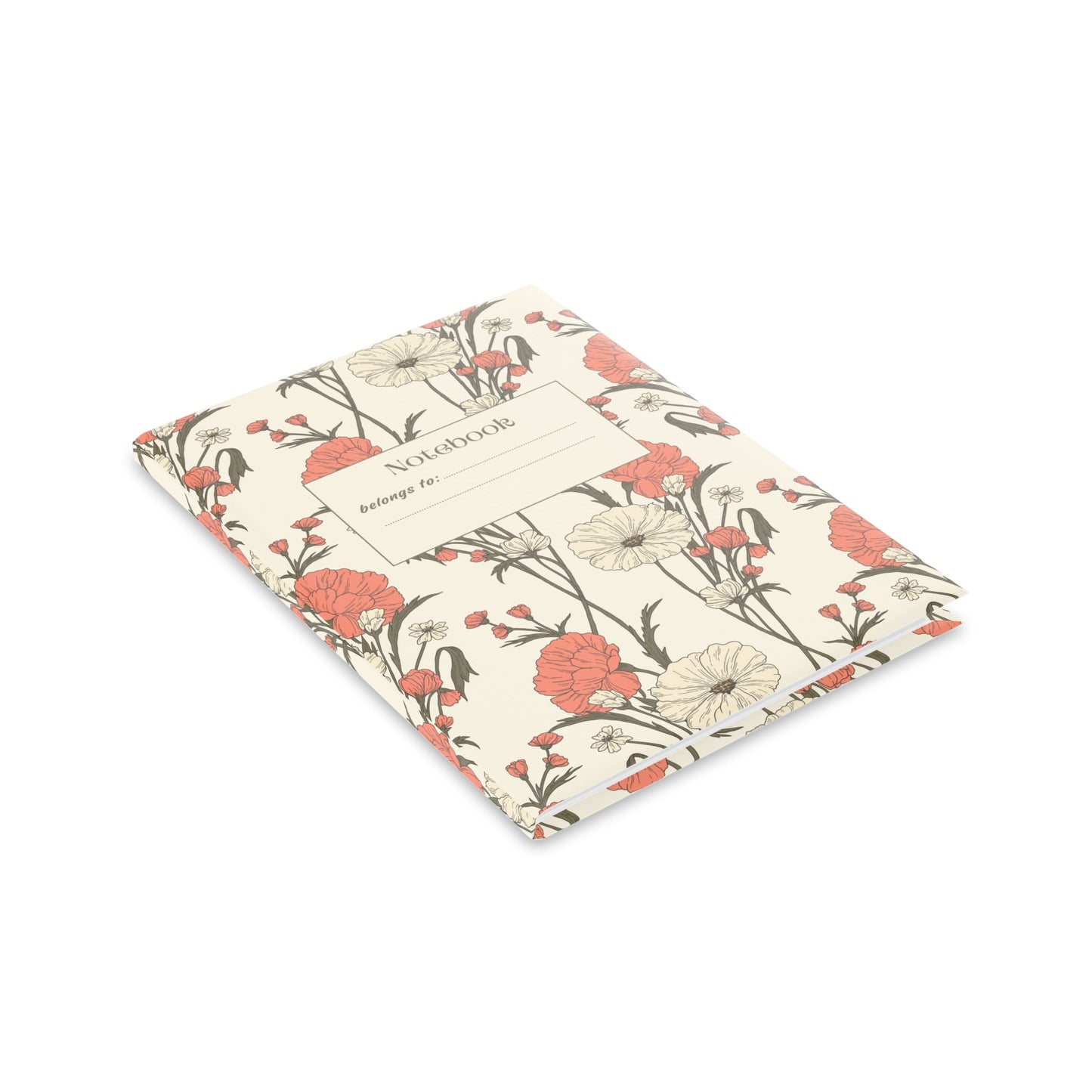 Floral Hardcover Notebook Printify
