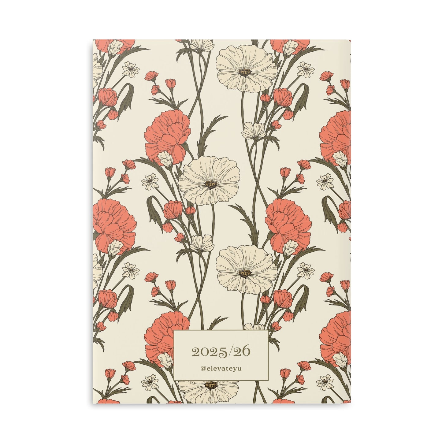 Floral Hardcover Notebook Printify