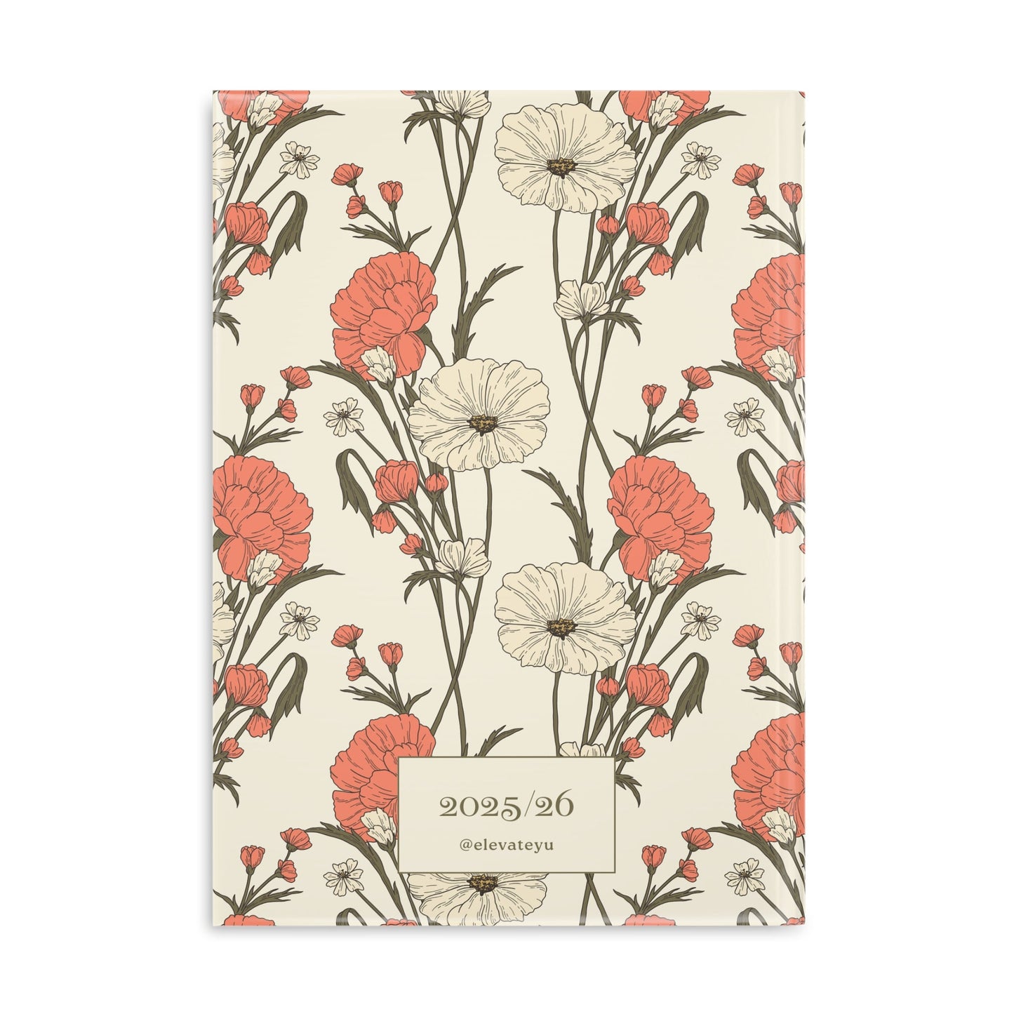 Floral Hardcover Notebook Printify