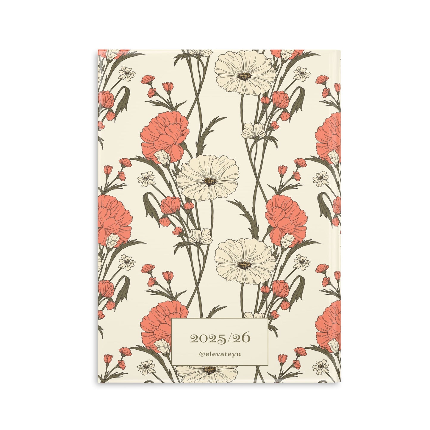 Floral Hardcover Notebook Printify