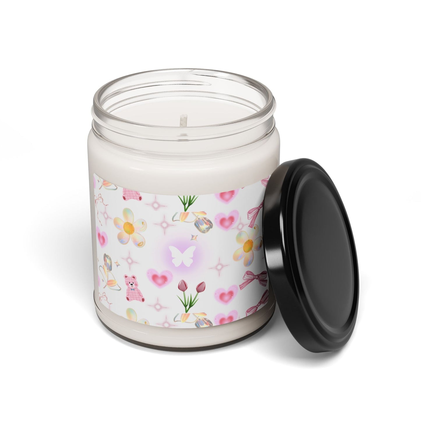 Whimsical Floral Scented Soy Candle | Cute Decor, Gift for Her, Eco-Friendly Candle, Spring Aromatherapy, Home Fragrance Printify