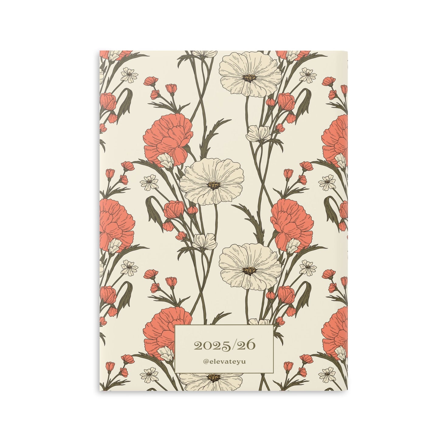 Floral Hardcover Notebook Printify