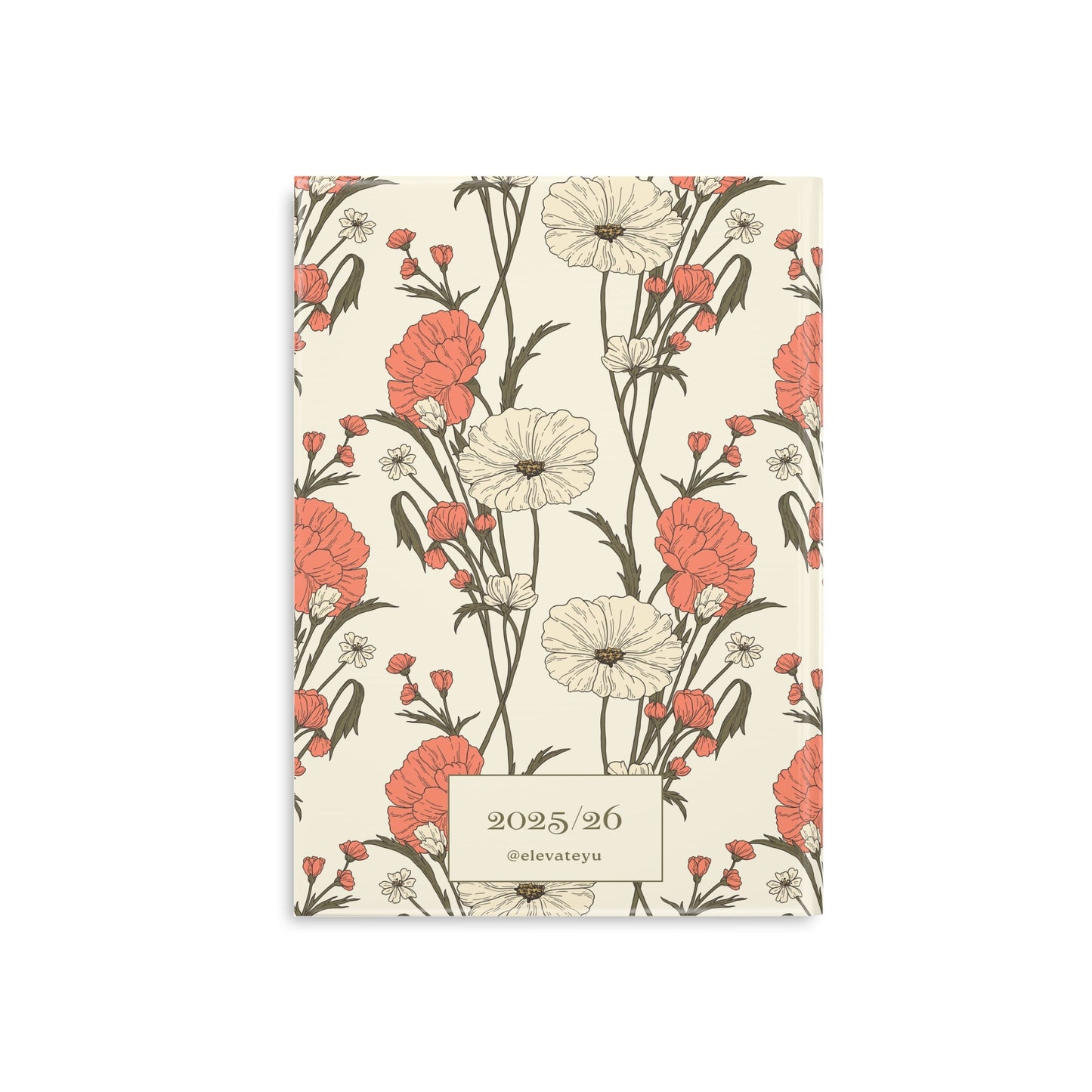 Floral Hardcover Notebook Printify