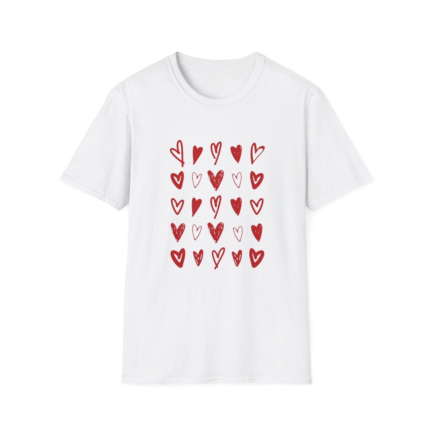 Cute Heart Tee, Casual Gift, Comfortable Everyday Wear, Heart Shirt Printify