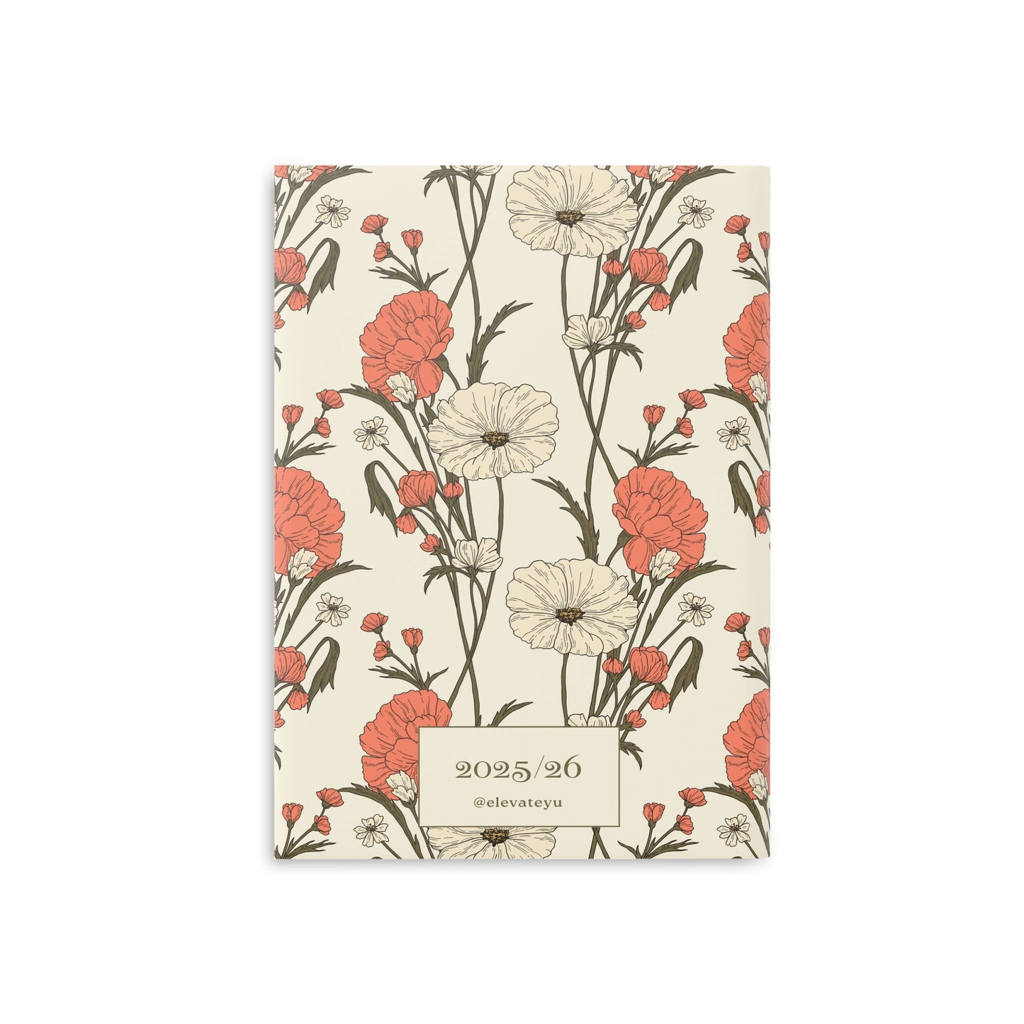 Floral Hardcover Notebook Printify