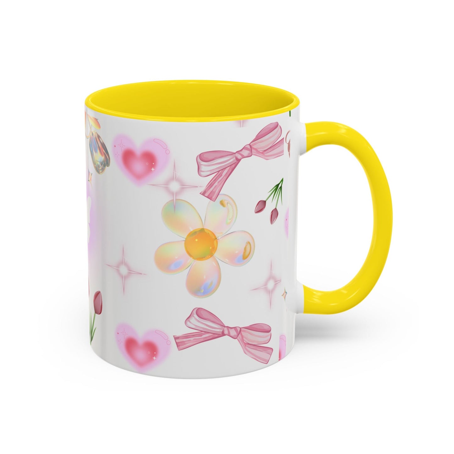 Whimsical Floral Coffee Mug with Butterfly, Cute Gift for Friends, Perfect for Birthdays, Inspirational Drinkware, Home Decor, Daily Use Printify