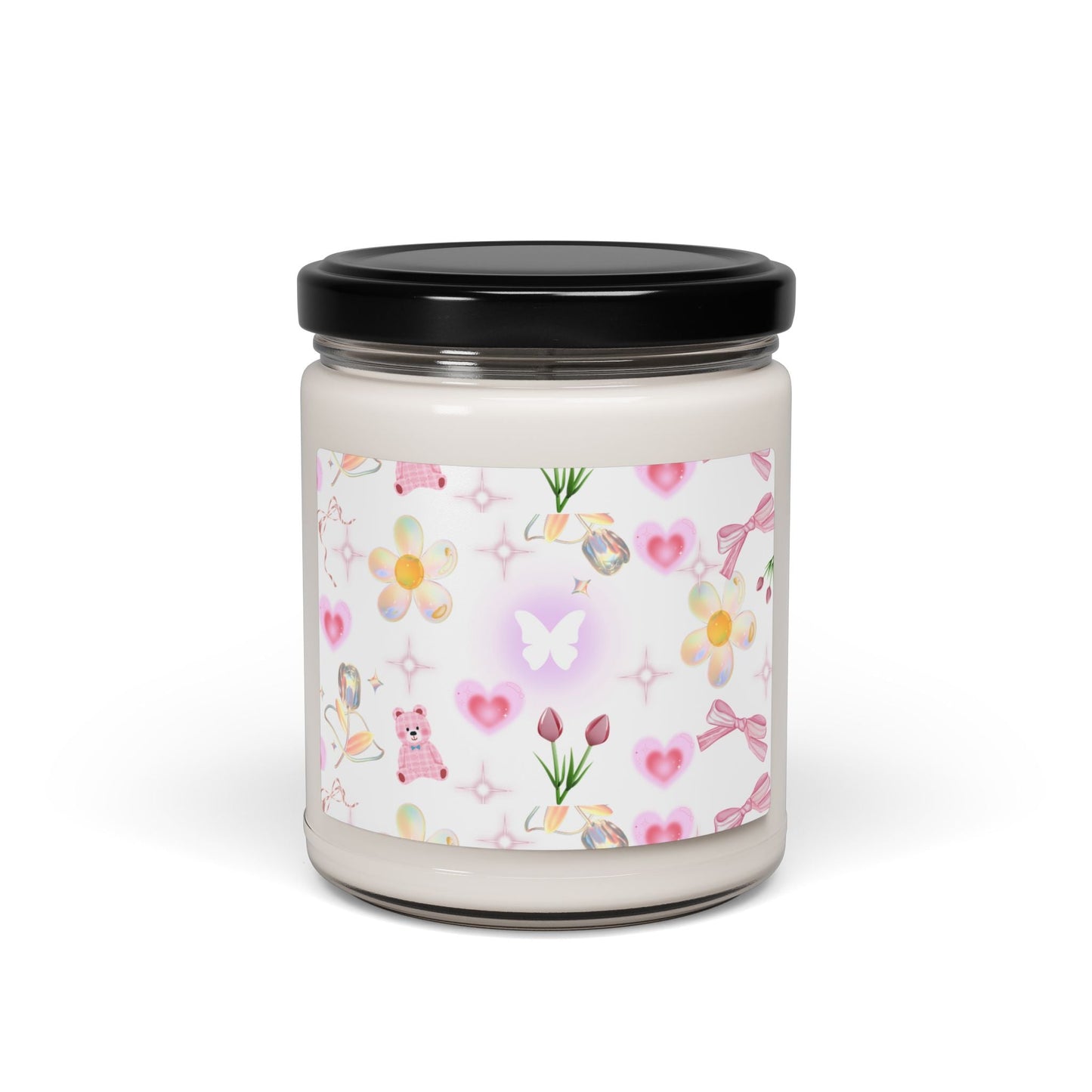 Whimsical Floral Scented Soy Candle | Cute Decor, Gift for Her, Eco-Friendly Candle, Spring Aromatherapy, Home Fragrance Printify