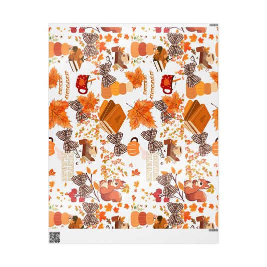Autumn-Themed Wrapping Paper, Seasonal Paper for All Occasions Printify