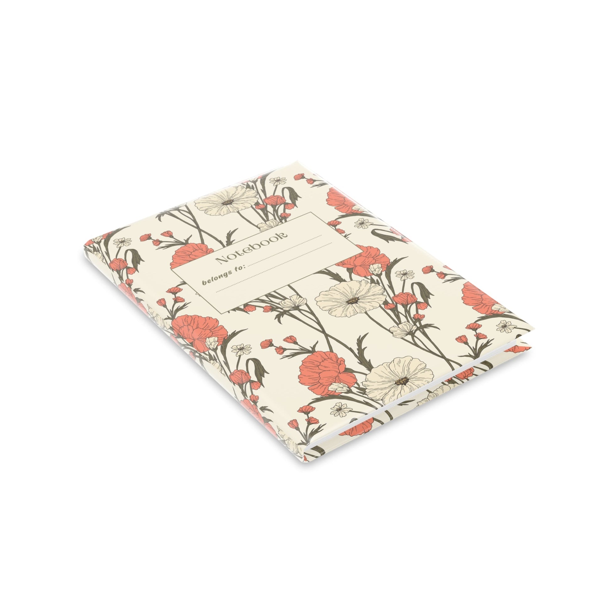Floral Hardcover Notebook Printify