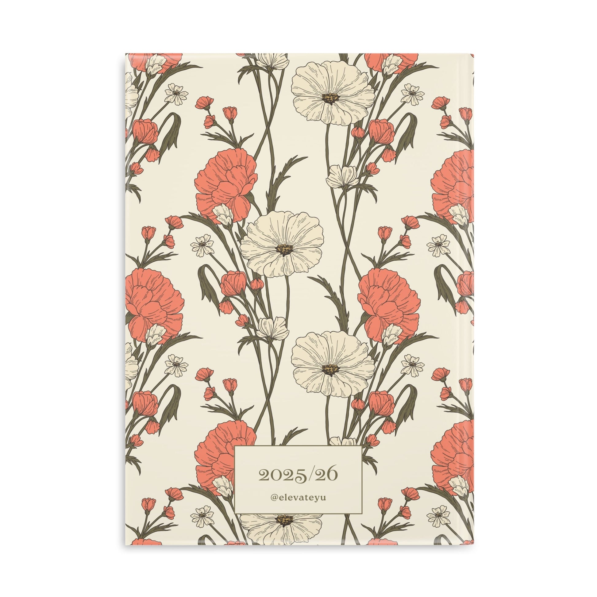 Floral Hardcover Notebook Printify