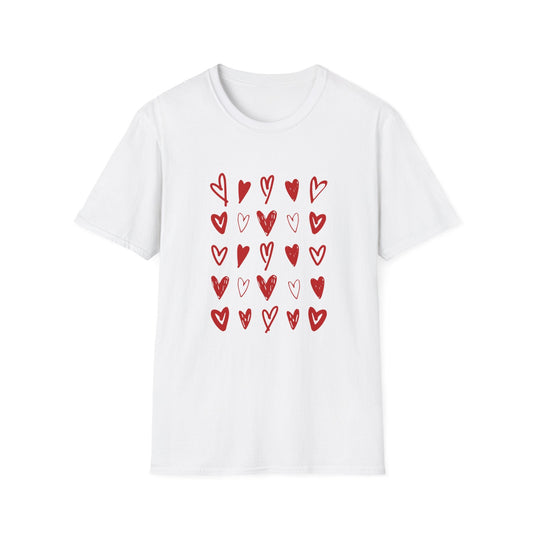 Cute Heart Tee, Casual Gift, Comfortable Everyday Wear, Heart Shirt Printify