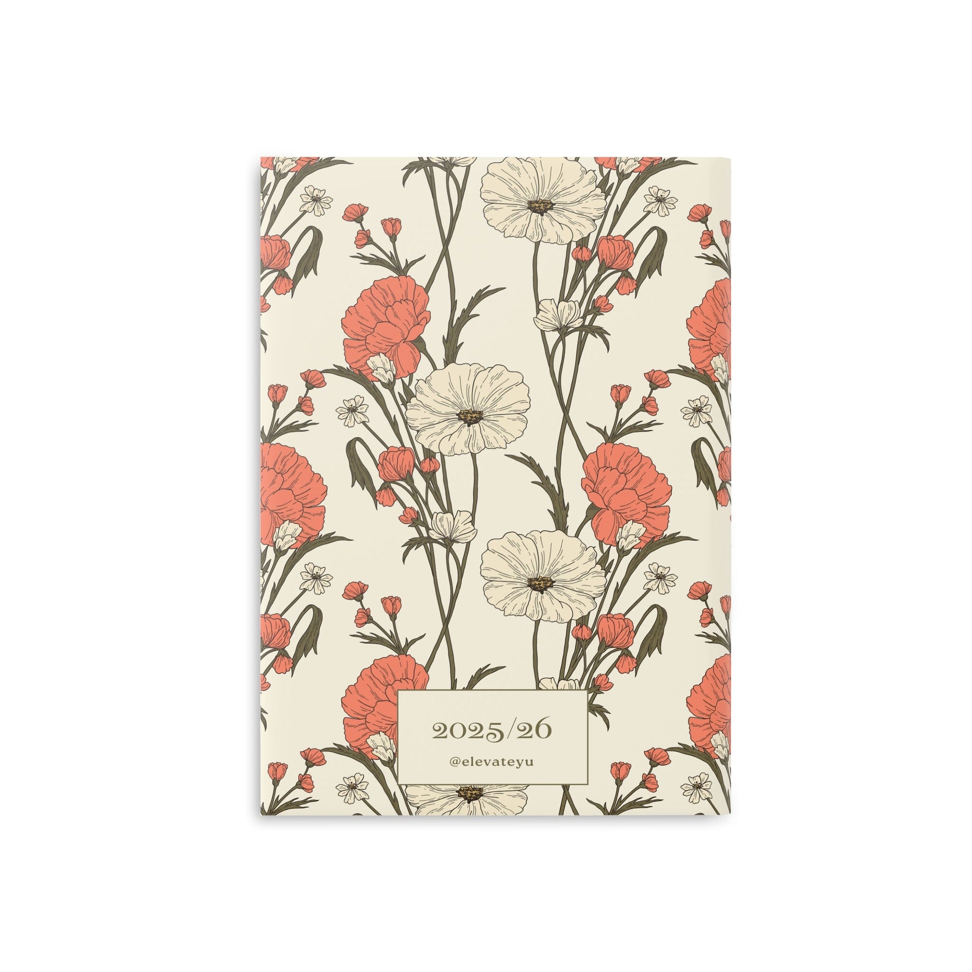 Floral Hardcover Notebook Printify