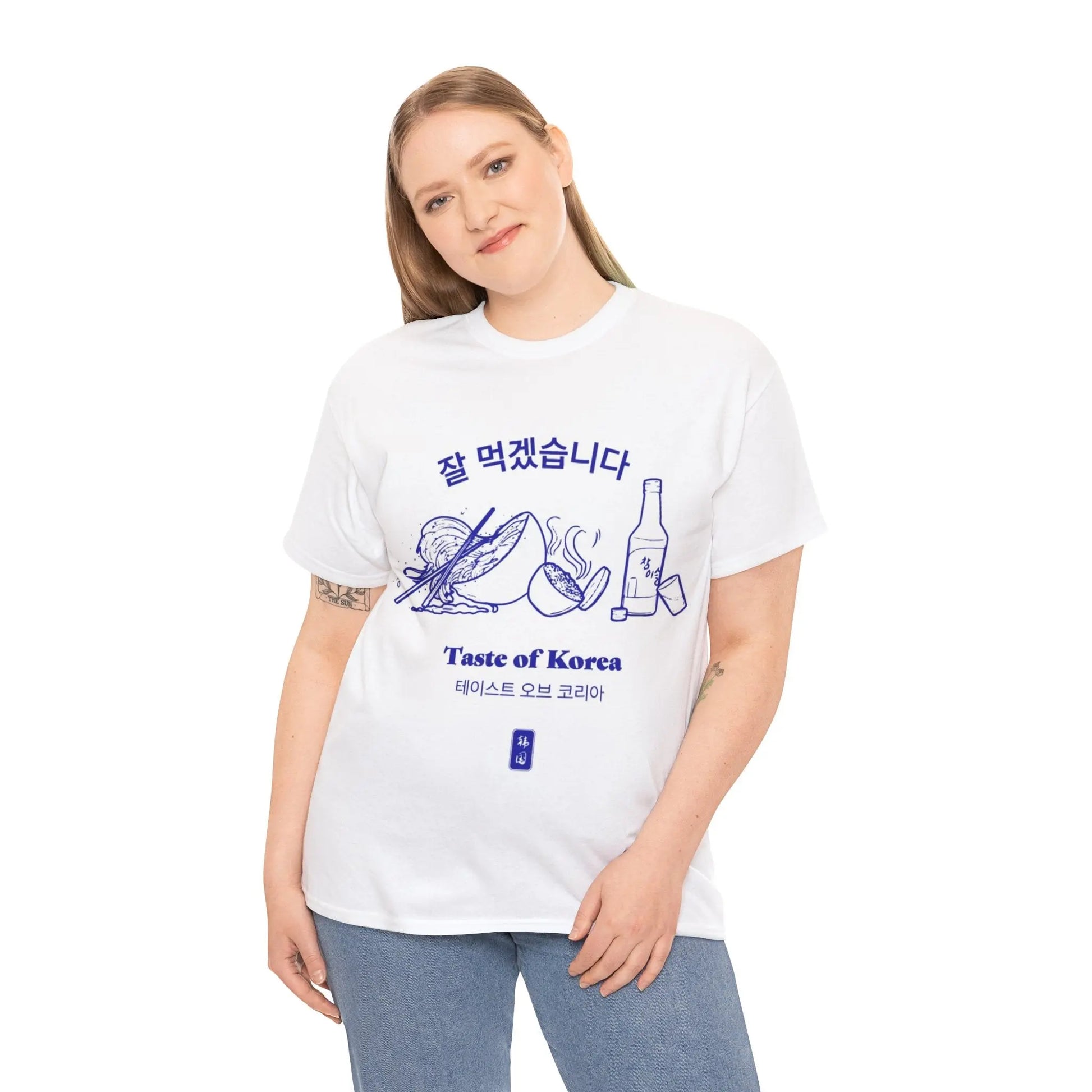 Korean Cuisine Inspired Tee, Foodie Gift, Unisex Cotton Shirt, Casual Style, Culinary Art Shirt, Taste of Korea Tee Printify