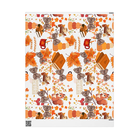 Autumn-Themed Wrapping Paper, Seasonal Paper for All Occasions Printify